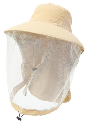 LDDIFHWW Gorro de Malla para Apicultura, Protección Facial, Gorro Protector de Apicultor de Malla, Gorro para Jardinería, Pesca Y Senderismo.