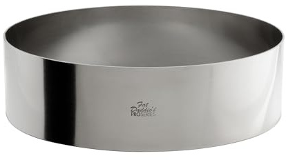 Fat Daddio's Stainless Steel Round Cake & Pastry Ring, 10 x 3 Inch, Silver