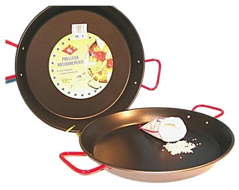 La Ideal Antiaderente Padella per Paella, Confezione da 12, Colore: Nero/Rosso, Acciaio, Black/Red, 40 cm
