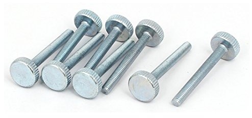 sourcing map 8 Stk. Rändelkopf Flach Vollgewinde Daumenschrauben Befestigungsmittel M4x35mm DE de
