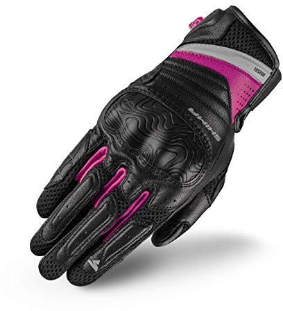 SHIMA RUSH Motorradhandschuhe - Atmungsaktive, Verstärkte, Stadt, Sommer, Touchscreen Handschuhe mit Knöchelprotektor, Handgelenk und Finger Aufpralldämpfer (Damen, Rosa, M)