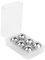 6Pcs Whiskey Stones, Stainless Steel Whiskey Stone Ball for Drinks Whiskey Gifts for Men Refreezable Metal Ice Cubes Wine Cooling Ball
