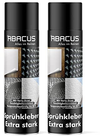 ABACUS Colle en spray extrêmement économique - Colle en spray - Colle en spray - Très forte - 3580.2