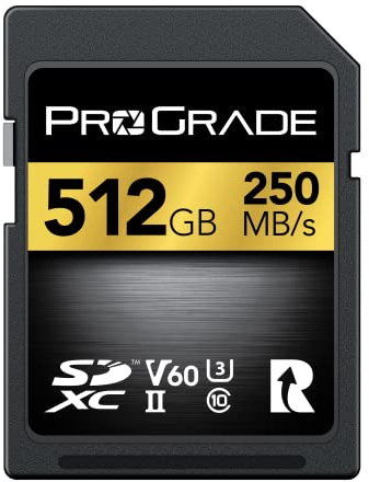 SD UHS-II 512GB Card V60 –Up to 130MB/s Write Speed and 250 MB/s Read Speed | For Professional Vloggers, Filmmakers, Photographers & Content Curators – By ProGrade