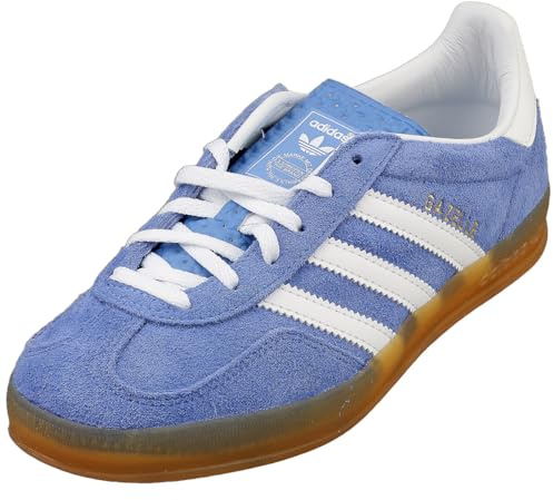 Adidas HQ8717 Gazelle Indoor W Female Adult, Blue Fusion/Ftwr White/Gold Met. EU 40 2/3