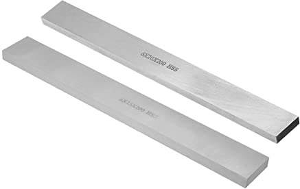 QUARKZMAN HSS Tour Outil Pointe 6mm x 20mm x 200mm & 8mmx25mmx200mm, Carré Tour Outil Tournage Ébauches, Barre Plate Haute Vitesse Acier Rectangulaire Coupeur,2pcs