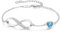 LOUISA SECRET Infinity Armband für Damen Silber 925 Schmuck Damen Armreif Verstellbar Armkette Geburtstags Muttertag Weihnachten ValentinstagGeschenk für Frauen Freundin Mama