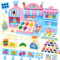 VBACALA Knete Set für Kinder,Knete Zubehör Knete Eismaschine,Kinderknete Kitchen Creations Eismaschine mit Knetwerkzeug 24 Dosen Knetmasse,Extruder,Eisdiele Kinder Knete ab 3 Jahre