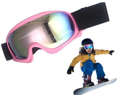 Missmisq Lunettes De Ski Masque De Snowboard Pour Enfant Masque De Ski Protection Pour Enfant Anti-UV Antibuée Lunettes De Ski Enfant Coupe-Vent Lunettes De Neige Masuqe Ski Pour Garçon Et Fille