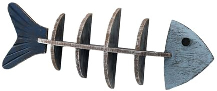 JISADER Mensola da Parete a Forma di Spina di Pesce, Tema Spiaggia, Pratica, per riporre i Giocattoli, Piatto