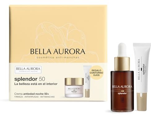 Bella Aurora Pack Splendor 50 Sérum Vitamina C 30ml + Contorno de Ojos 15ml | Iluminador, antimanchas, antioxidante | Regalo Día de la Madre