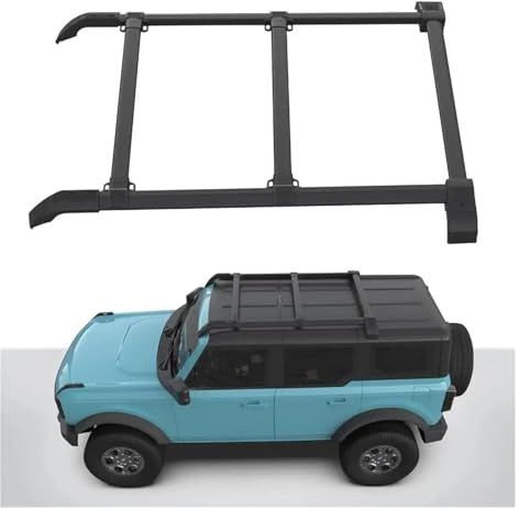 Coche Barras Techo 5 Piezas para Ford para Bronco para Hard para Top 2 Puertas 4 Puertas 2021 2022 2023 Barra Transversal para Portaequipajes Barra Transversal Barras Barras Portaequipajes