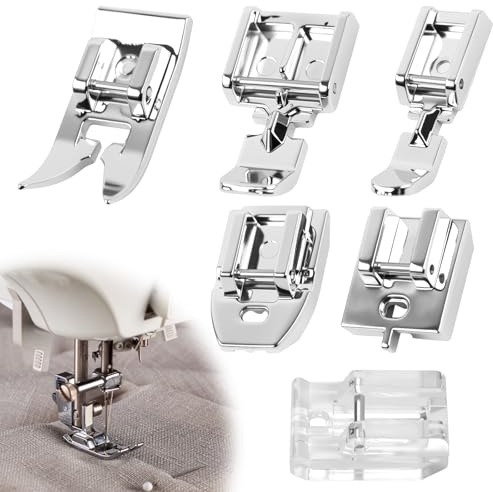 6 PCS Zipper Foot for Sewing Machine Invisible Zipper Foot Accessories Straight Stich Foot Zig Zag Foot Sewing Machine Feet Fits All Low Shank Singer, Brother, Janome, Babylock Sewing Machine