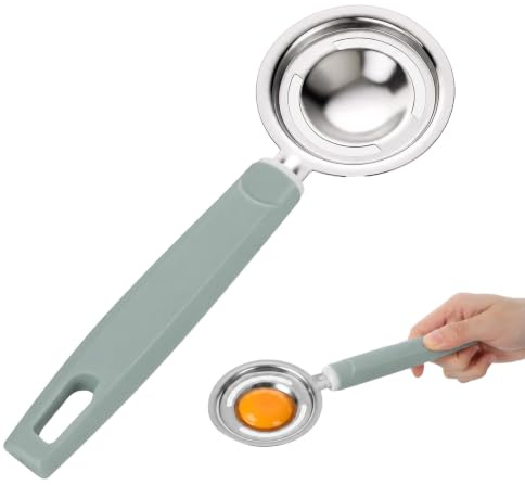 Elegaperma 20,5 × 7,4 × 1,8 cm rostfritt stål äggseparator, ägguladelare | Äggskärare med handtag, Westmark Eidotterseparator för kök, hushåll, hotell, restaurang
