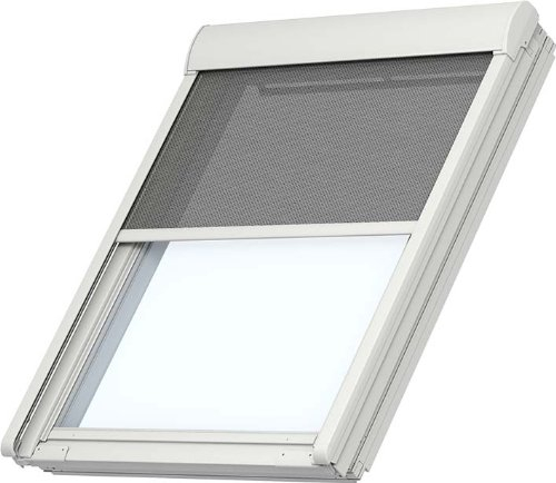 VELUX Original Hitzeschutz-Markise für Dachfenster, AWNING, Synthetik-Gewebe, Grau, MHL U00 6080