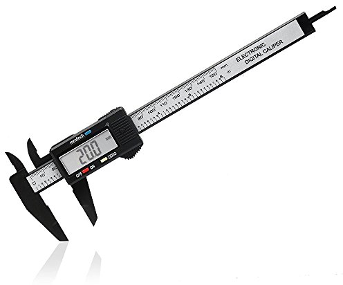 Chizea Digitaler Messschieber, 150mm Klassischer Schieblehre mit großem LCD-Display für Außen-, Innen- und Tiefenmaß, Schwarz