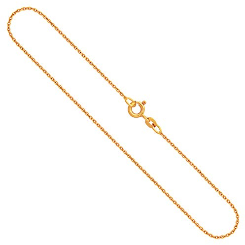 EDELIND Goldkette Damen 333 Echtgold 40 cm - Zarte Ankerkette 1.3 mm Gelbgold für Frauen und Herren - mit stilvoller Geschenkbox