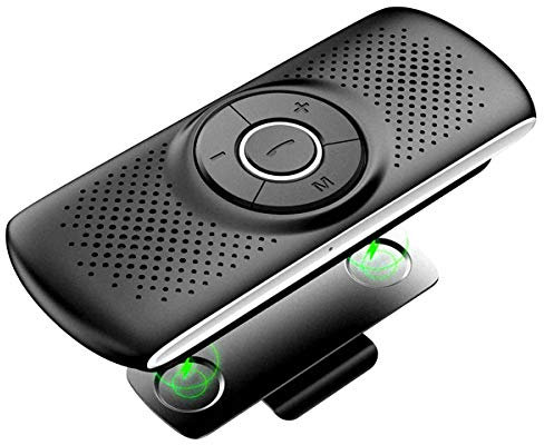 TIANSHILI Portable Bluetooth Speaker, Car Handsfree Speakerphone, Stereo Sound Enhanced Bass/Built-in Mic/TF Card Player/Google Assistant Voice Command for Car, Home, Outdoor (Silver)…