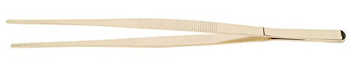 Cooking Tweezer Tong with Serrated Tips,Stainless Steel 11.8in Long Kitchen Tweezer,Food Tong Clip for BBQ Plating Serving Cooking and Bartending Tool