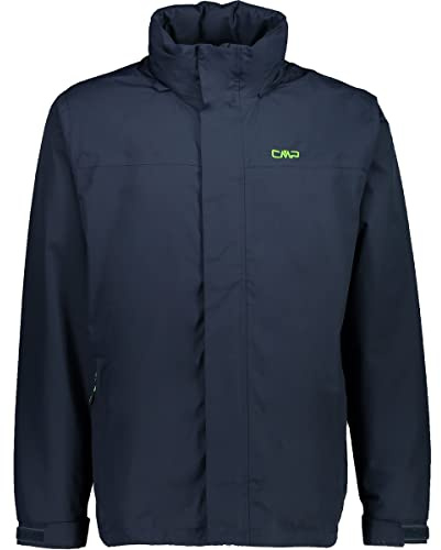 CMP - Herrenjacke mit Kapuze und Druckknöpfen, Schwarz Blau, 50
