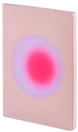 nuuna Notizbuch A5+ | Colour Clash L Light - Trance Pink | 3,5 mm Punktraster | 176 nummerierte Seiten | 120 g Premium-Papier | Leder rosé | nachhaltig produziert in Deutschland