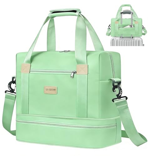 CS COSDDI Travel Bag, Overnight Bag with Shoes Compartment & Wet Pocket, Weekend Bags for Water Resistant Haspital Bag Gym Duffle Bag Women Men Holdall Bag, for Ryanair Cabin Bags 40x30x20