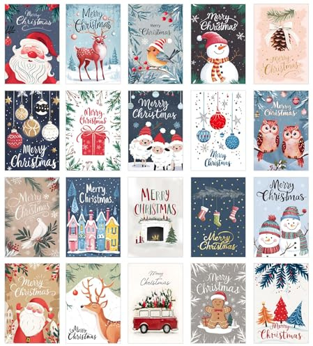 Edition Seidel Lot de 20 cartes de Noël exclusives avec enveloppe, cartes de Noël avec enveloppe