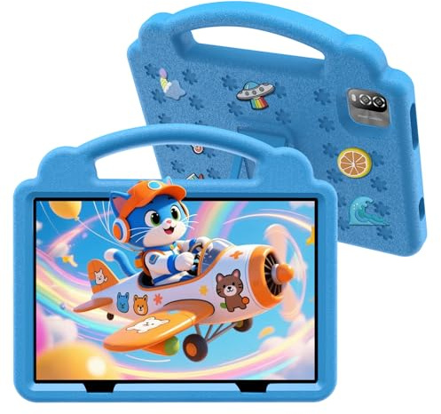 VOLENTEX Tablet infantil de 10 pulgadas con funda, Android 15 tabletas para edades de 3 a 15 años, almohadilla educativa de 64 GB, WiFi 5G, control parental, cámara dual, 6000 mAh, Bluetooth