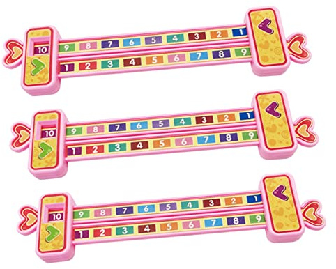 Gadpiparty 3piezas Regla Numérica para Emparejar Números Juguete Educativo para Matemáticas Diseño De Dibujos Animados Escuela Hogar Unidades