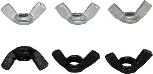 Écrous à griffes en acier au carbone zingué noir M3 M4 M5 M6 M8 M10 M12 DIN315, à serrage manuel, écrou papillon à oreilles(Black Carbon Steel,10Pieces M12)