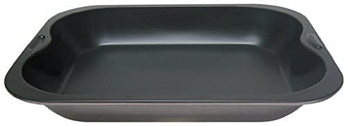 Zenker 7210 Plat à four rectangle, petit plat à four, plat à gratin, Acier, Noir, 28 x 23 x 4 cm