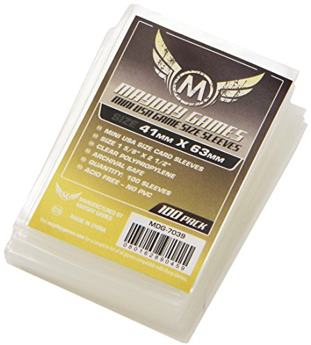 Mayday Games 41 x 63 mm Sleeves Mini USA Kartenspiel (100 Stück)