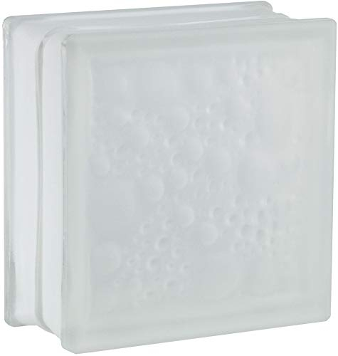 5 pieza FUCHS bloques de vidrio savona neutro satinado por dos lado 19x19x8 cm