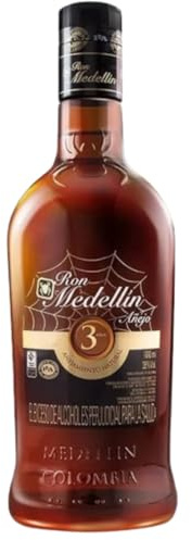 Ron Medellín Añejo - Botella de Ron Colombiano - 1 L - 35% de Alcohol - Licor con Aroma a Madera y Vainilla - Ideal para Copas y Cocktails