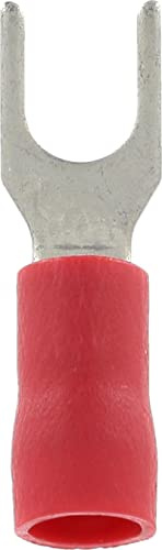 Restagraf Capocorda Rosso con Forcella Pre-isolata Rinforzata in Scatola, Diametro 4 mm, 0,3-1,5 mm2, Confezione da 100