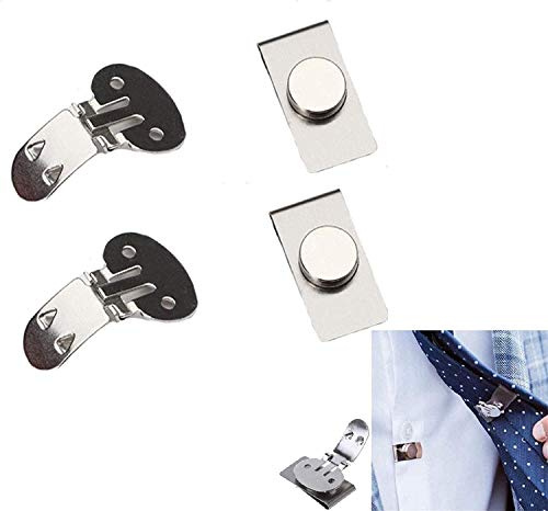 Invisible Magnetic Tie Stay, Magnetic Tie Clip, Magnetic Tie Clips for Men Invisible, Collar Bar Necktie Shirt Tie Clips Collar Stays Pin for Men Gifts