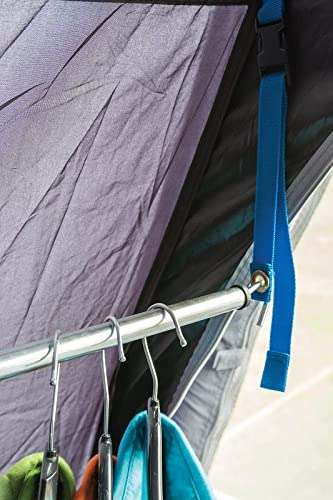 DOMETIC Garderobenstange für Innenzelte, Schwarz, Metall oder Kunststoff, Spannung Montage, Kleiderstange, 125 cm, 0.41 kg