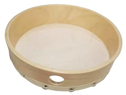 Tambour à main éducatif en bois pour enfants débutants Apprentissage musical 10,2 / 16 / 7 / 20,3 / 25,4 cm Instrument à main Cadre tambour pour enfants Jouet éducatif