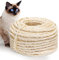 Abio Sisalseil für Kratzbaum 6mm 50m Sisal Seil 100% Natur Katzen Zubehör Haushalt Garten Dekoration DIY Kratzseil 6mm 50M