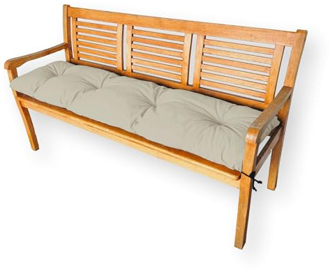 4L Textil Cuscino per Panca da Esterno Cuscini per Pallet Cuscini Panca da Giardino Cuscino Dondolo Cuscini per Pallet Cuscino Pallet (100x40 cm, Creme Uv-beständig)