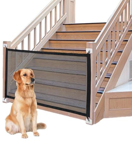 Rete di barriera per animali domestici, cancelletto di sicurezza per bambini, rete di isolamento per cani, gatti, bambini, 110 x 72 cm