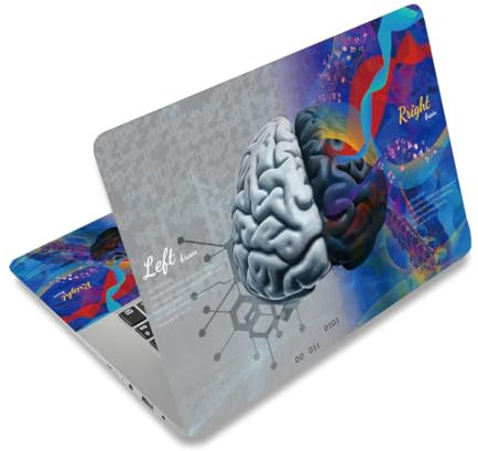 PLIGREAT Adesivo per laptop con tecnologia a sinistra e destra, decalcomania universale in vinile riutilizzabile per notebook da 12, 13, 13, 13,3, 14, 15, 15, 15
