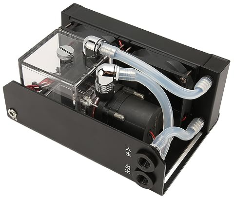 300ML Vattentankm Kylare Vattenkylning Kylare PC CPU Vattenblock, 600L/H CPU Vattenkylningspump G1/4, 80mm 4000RPM Fläkt Vattenkylningspump för PC CPU Vätskekylsystem