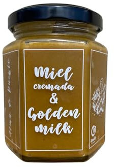 ALMA DE PUEBLO Miel Cremosa Golden Milk 250 g – Miel cruda española con cúrcuma, canela y especias – Textura untable y sabor dulce especiado – Origen Segovia