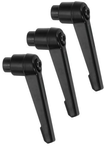 QUARKZMAN 3Pcs M5 Perillas Ajustables Mango Roscado Hembra Botón De Liberación Rápida Trinquete Bloqueo Giratorio Para Maquinaria De Torno, Negro