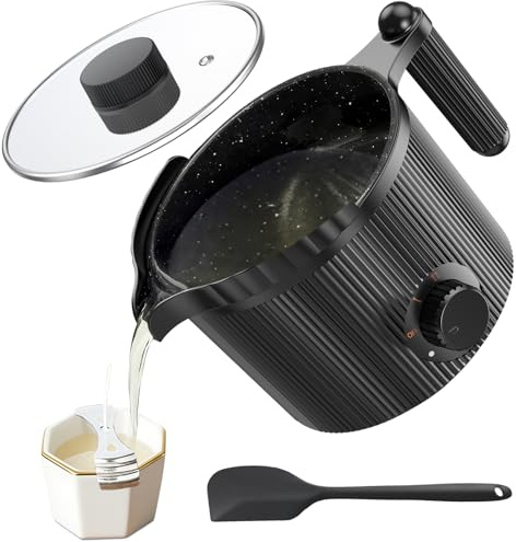 venpow Wachsschmelztopf mit Ausgießer, kerzen selber machen set für erwachsene Anfänger, 1,5L großes Fassungsvermögen, für die Kerzenherstellung, Set inkl Wachsschmelzer und Rührlöffel