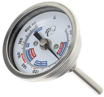 Mikinona Thermomètre à Vin Acier Inoxydable pour Vin Équipement de Brassage Affichage Facile à Lire pour Optimal