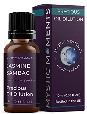 Mystic Moments Gelsomino Sambac Mugherino Absolute Olio Diluzione - 10ml - 3% Jojoba Miscela