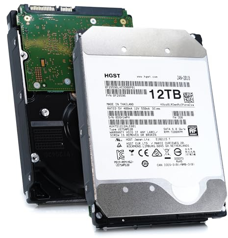 HGST WD Ultrastar DC HC520 HDD | HUH721212ALE601 | 12TB 7200RPM SATA 6Gb/s 256MB Cache 3,5 Zoll | ISE 512e | Helium Data Center interne Festplatte (erneuert)
