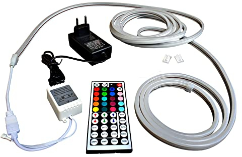 12V / 230V (Netzstecker) LED RGB Streifen Stripe Licht Unterbankbeleuchtung Saunabeleuchtung Saunalampe (RGB, 5m - 17,99€/m)